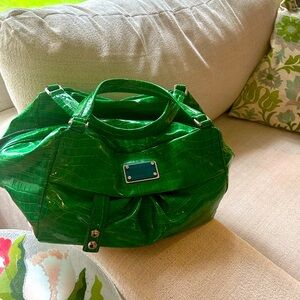 Marc Jacob green crocodile large purse/bad